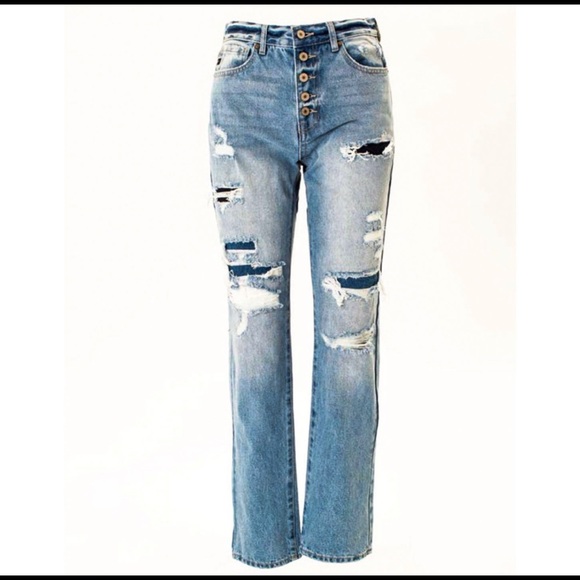 New Kancan High Rise distressed button fly jeans - Picture 13 of 16